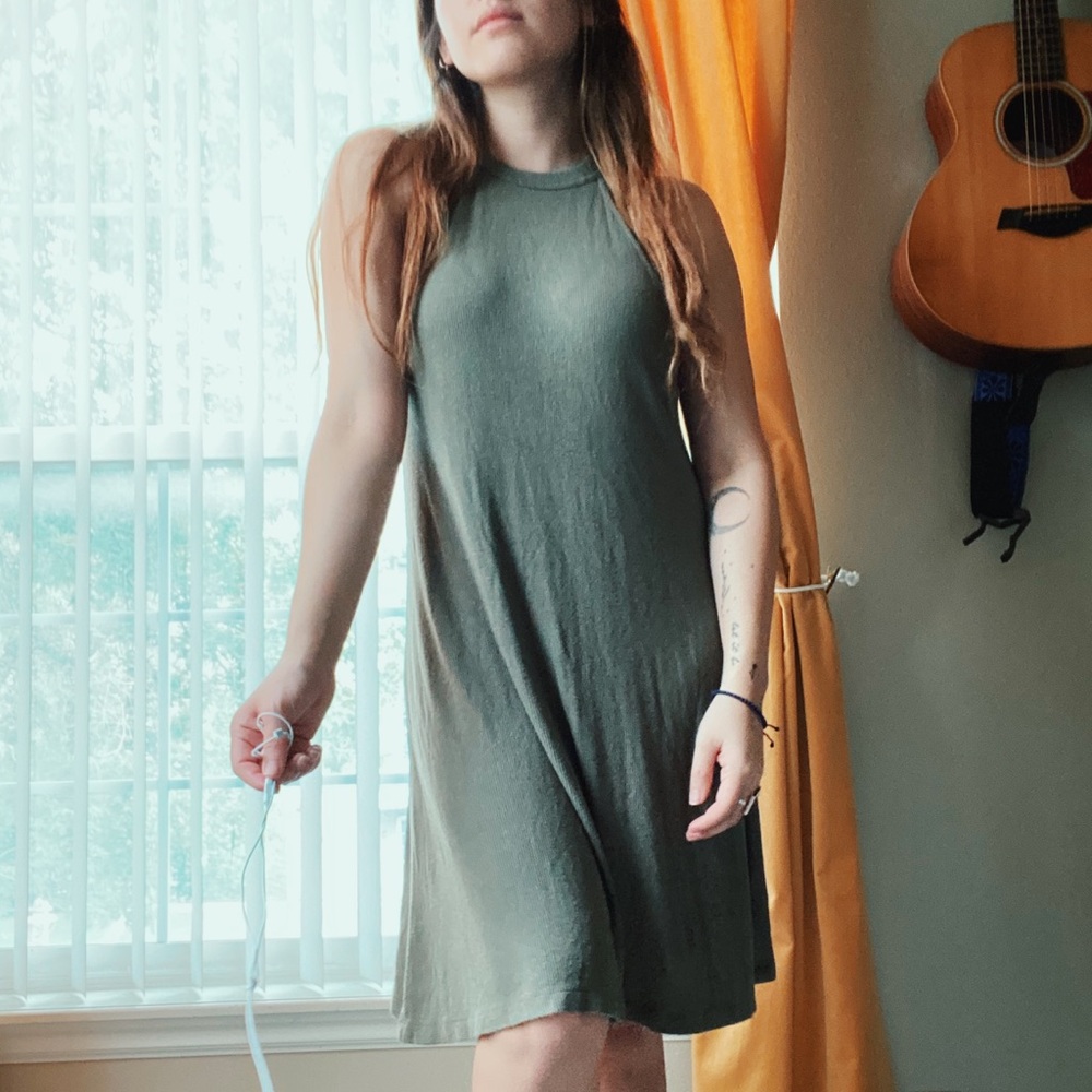 Jersey halter dress